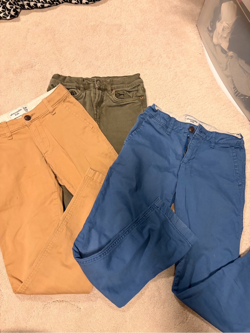 Men's Casual Chino Pants - Blue, Tan, Olive